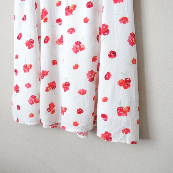 GAP Dainty Floral Print Mini Dress White/Red Size 4 - Picture 5 of 7